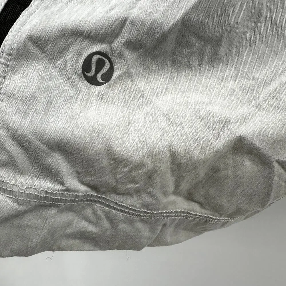 Lululemon Run Response Short Black Mesh Trim Basketball Pull On White Medium
